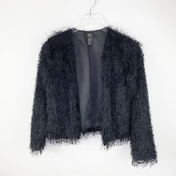 Forever21 Girls Eyelash Shag Open-Front Jacket 13/14 - Picture 1 of 10